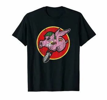 

Flying Pig Patrol Patch Soldier Army Funny Black T-Shirt For Animal Lovers S-3XL Tee Shirt Gym sportswear Tops