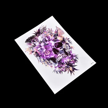 

21*15cm Skull Beautiful Temporary Tattoo Stickers Temporary Body Art Waterproof On The Hand Beauty Makeup Tattoo