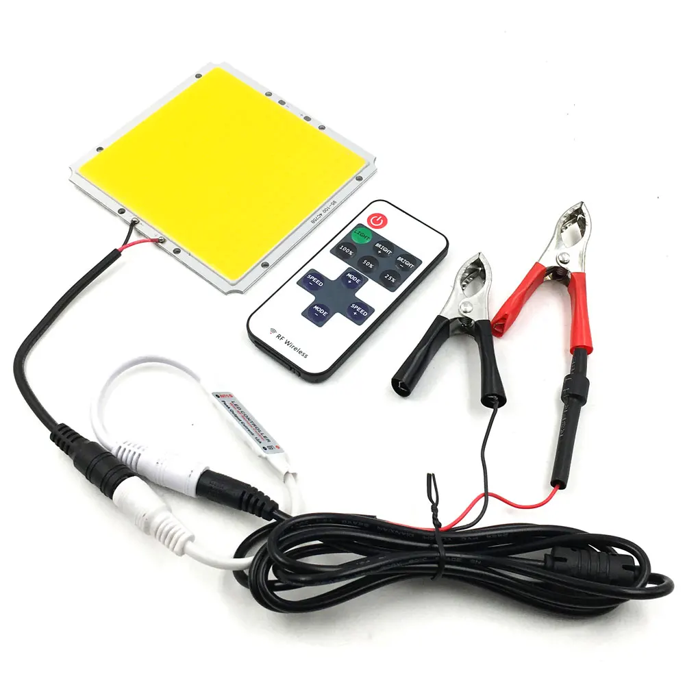 

100MM Square 12V 50W COB LED Light with Dimmer Warm Cool White Flip Chip COB Dimmable LED Lamp for DIY Ourdoor Lighting Bulb