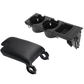 

Car Center Console Leather Armrest Cover Cup Holder Coin Tray Storage Box for BMW E46 3 Series 1998-2006