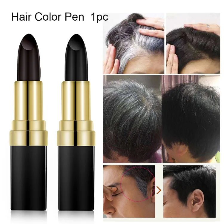 

One-Time Hair dye Instant Gray Root Coverage Hair Color Modify Cream Stick Temporary Cover Up White Hair Colour Dye 3.8g