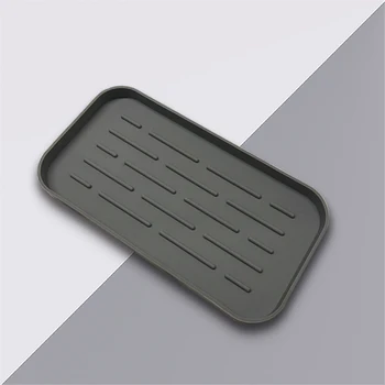 

Tableware Storage Tray Sink Holder Rectangle Home Food-grade Silicone Drain Nonslip Bar Fallproof Kitchen Organizer Cup