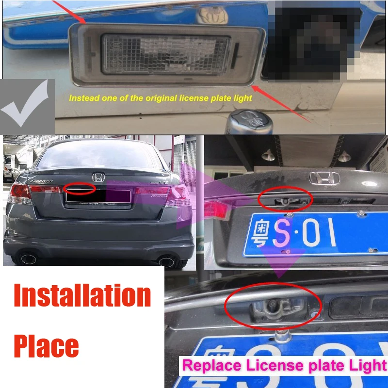 Car Trunk Handle Rear View Reversing Parking Camera For Audi A8 D3 4E 2002~2009 (2)