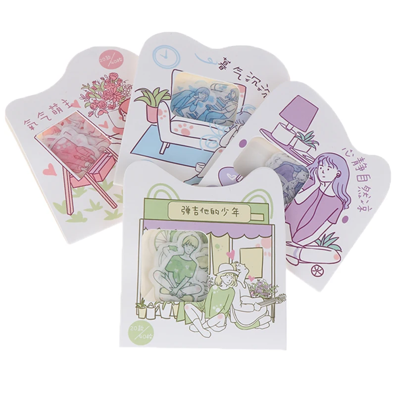 Early Summer Series Washi Stickers cute Girl Bullet Journal Decorative Scrapbooking Stick Label Diary Stationery Album | Канцтовары для