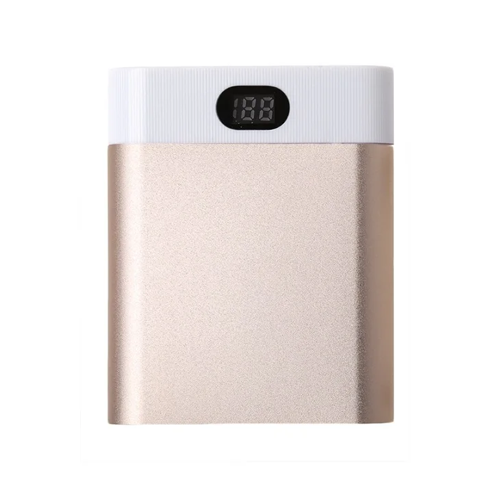 2 usb порта 4x18650 DIY портативный держатель батареи ЖК-дисплей Внешний Аккумулятор Чехол - Цвет: Gold