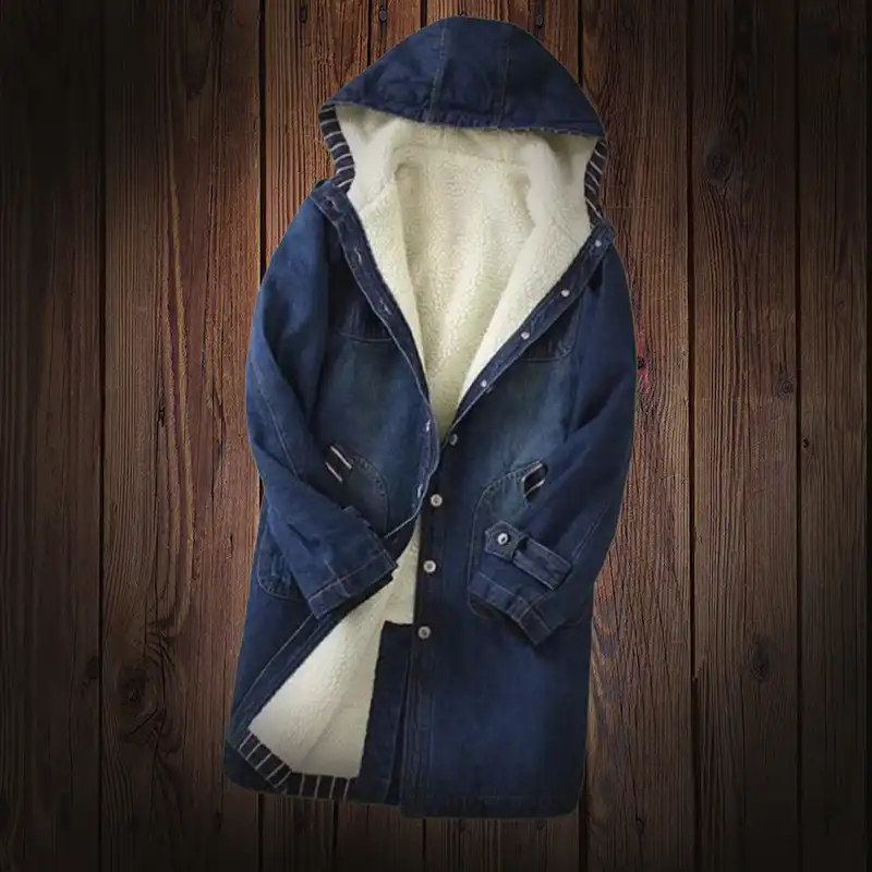 jaqueta jeans forro de pelo
