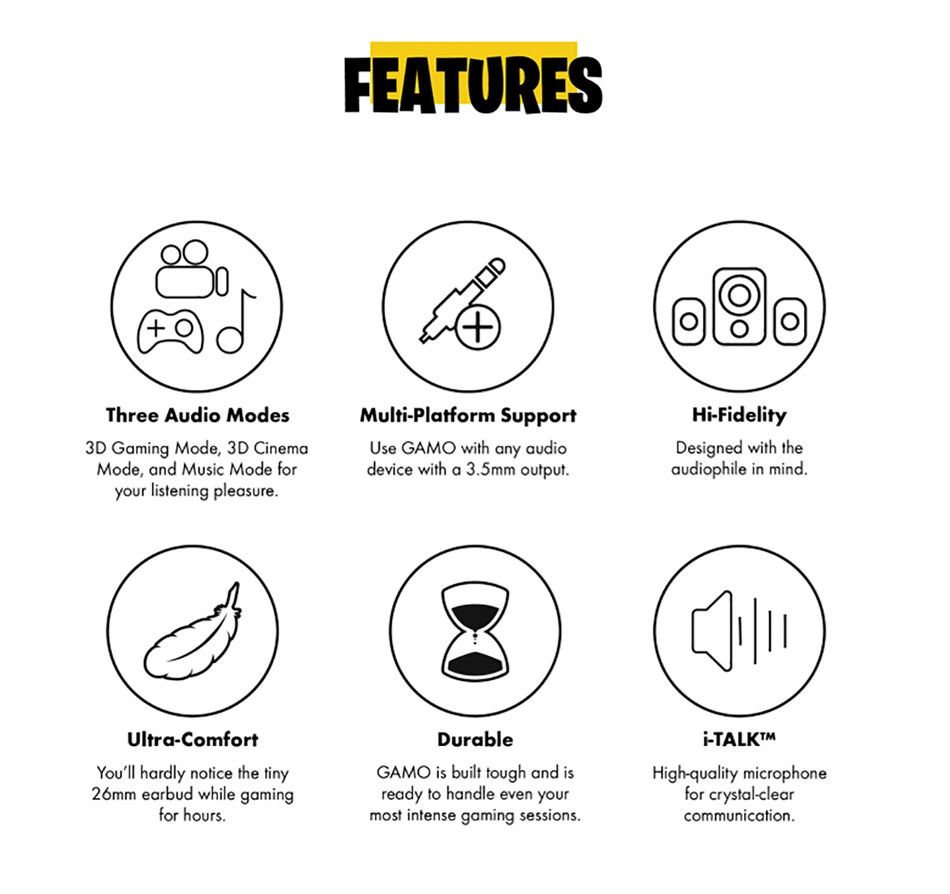 Original Baseus H08 3D Audio Hi-Fi Gaming Earphone for PS4 Xbox 3.5mm Jack Wired Game Earphones with HD Mic for PUBG Overwatch