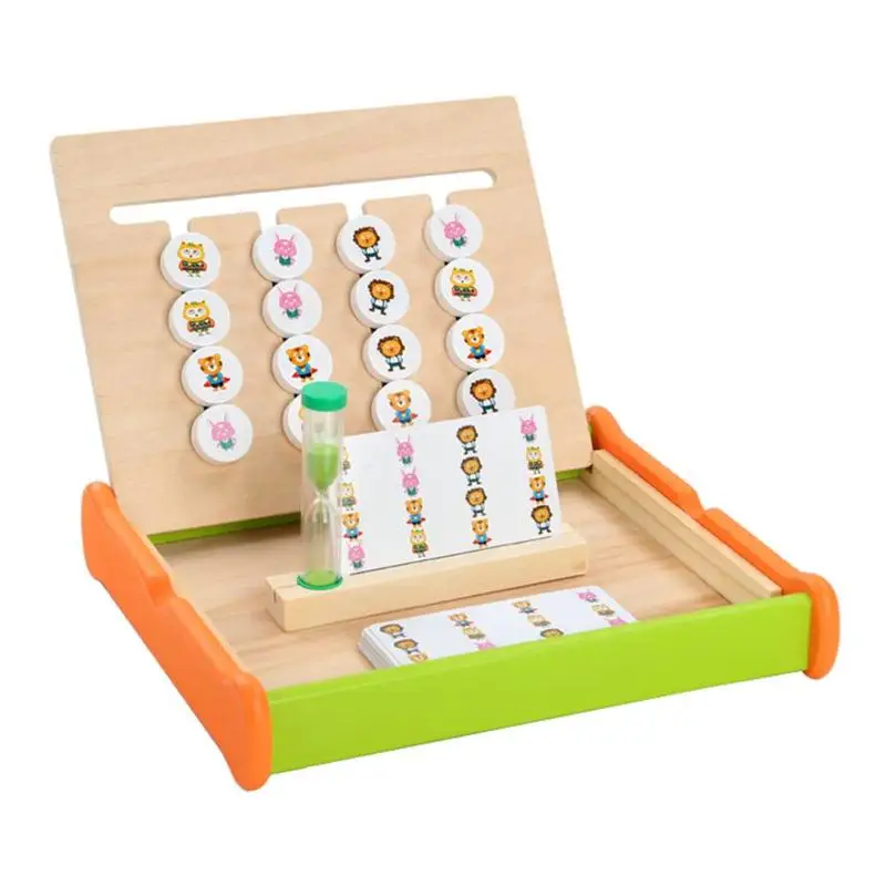 

Montessori Wooden Four Color Game Right Brain Development Pattern Recognition Shape Cognitive Children Baby Educational Toys