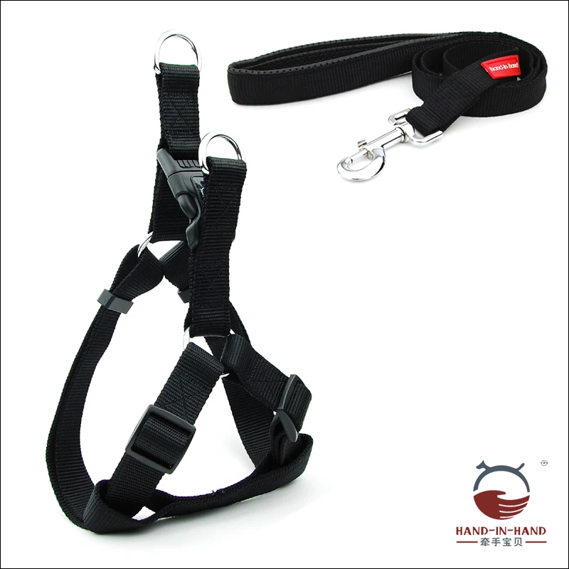 

Dog Harness and Leash Small Medium Large Dog Pet Solid Nylon Harness and Leash