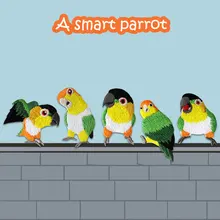 

5pc/set sticker-on embroidery Bird patches embroidered sticker parches appliques for clothing animal badge parches para la ropa