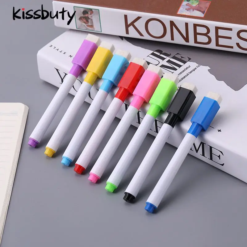 12 Colors Whiteboard Markers Erasable Colorful Marker Pens for School  Office Whiteboard Chalkboard 