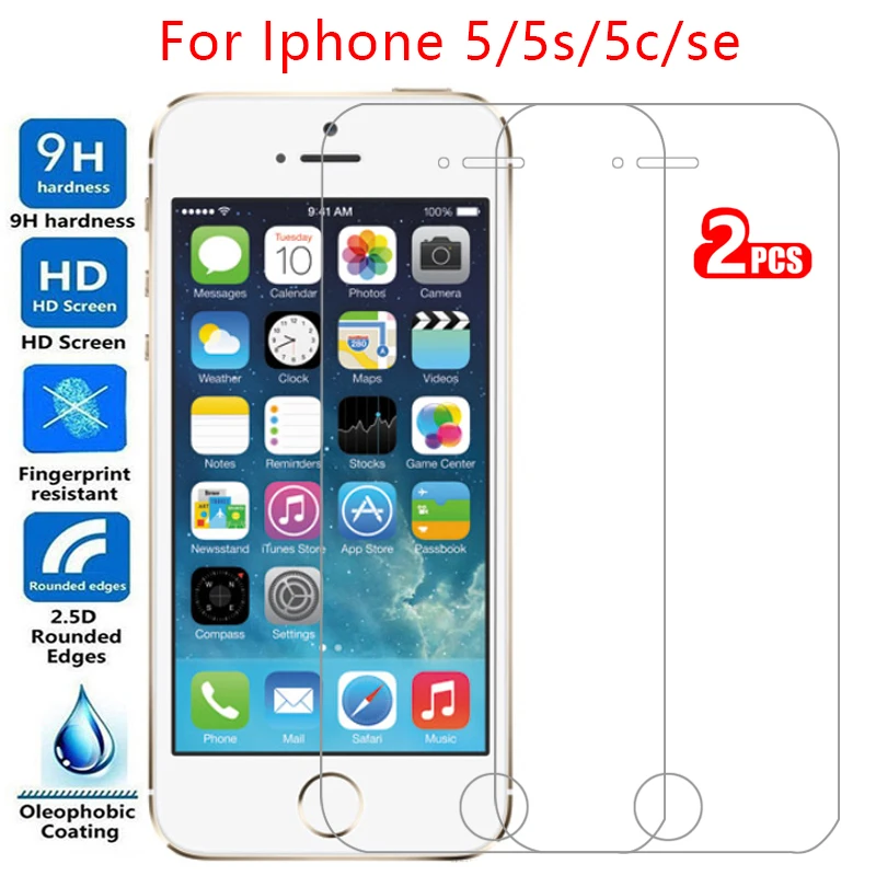 Proteggi Schermo In Vetro Temperato Per Iphone 5S 5C Se 5S E C Custodia Cover Su I Phone S5 C5 Es Custodia Protettiva Coque Iphone5 Iphone5S