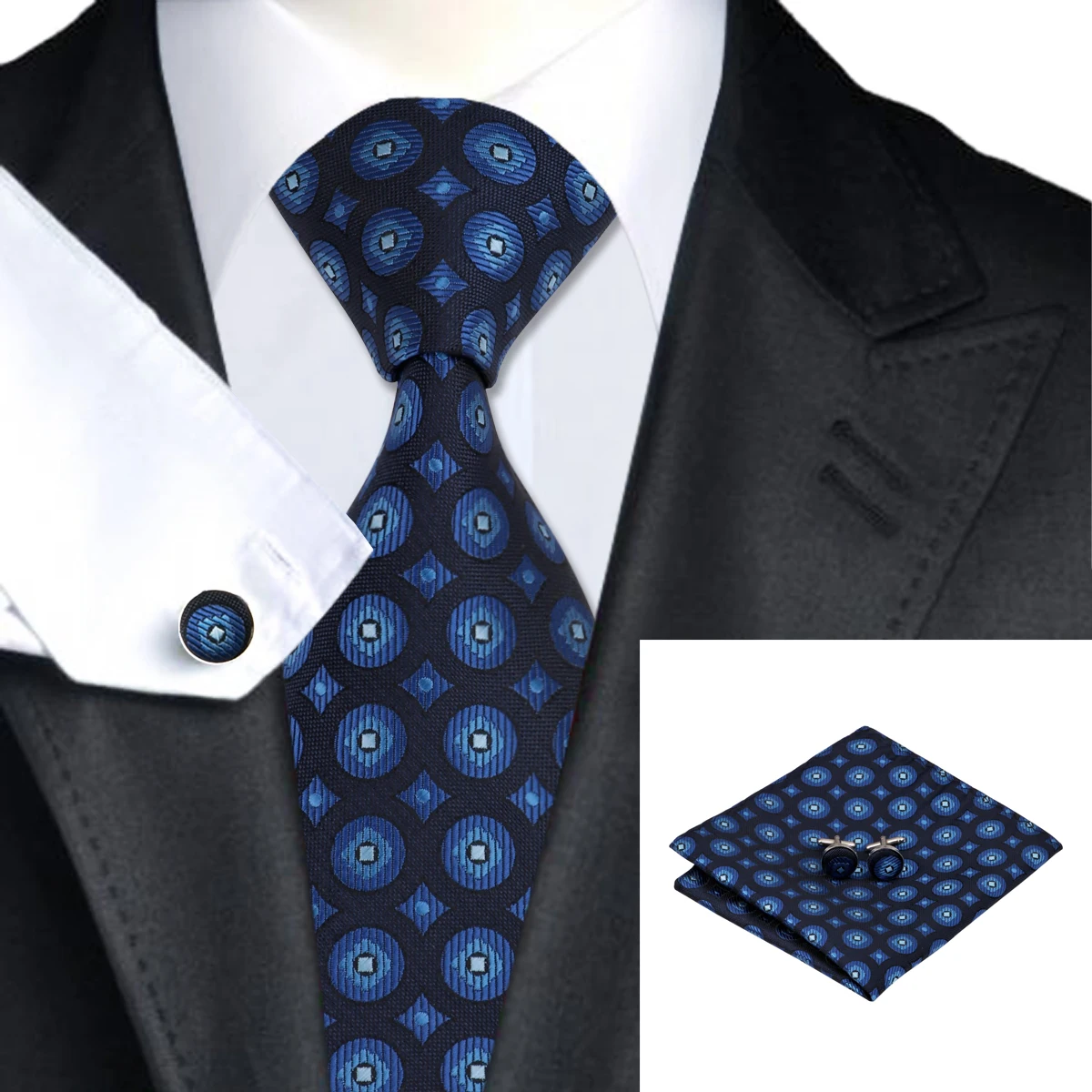 Hi-Tie Шелковый мужской галстук белая полоса Галстуки для мужчин роскошный Шелковый платок модный дизайнерский бизнес Свадебный Мужской галстук - Цвет: SN-1512