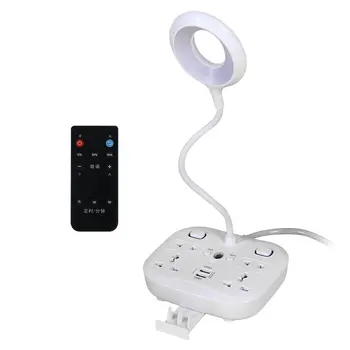

Remote Control Dimmable Multi-function Led Night Reading Living Room Phone Holder With Socket Table Lamp Bedside For Bedroom