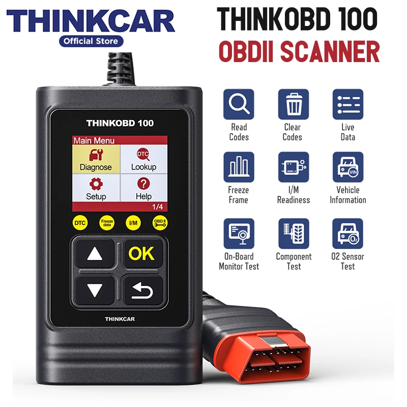 

obd2 car scanner THINKCAR THINKOBD 100 obdii diagnostic tool obd 2 auto scan tool automotive diagnosis pk elm327 cr3001 ad310