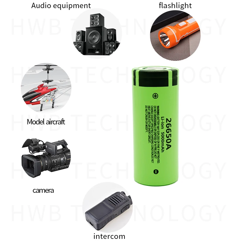 4 шт./лот аккумулятор для Panasonic 26650A 3,7 V 5000mAh высокой емкости 26650 литий-ионные аккумуляторы