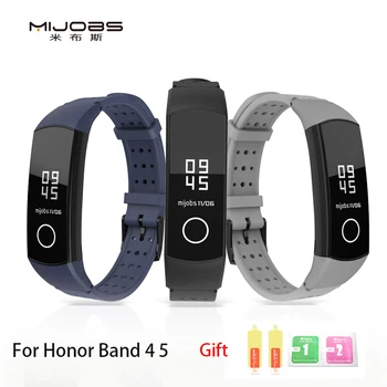

Silicone Bracelet For Honor Band 5 Sport Wristband Strap for Huawei Honor Band 5 TPU Anti-lost Sports Accessories