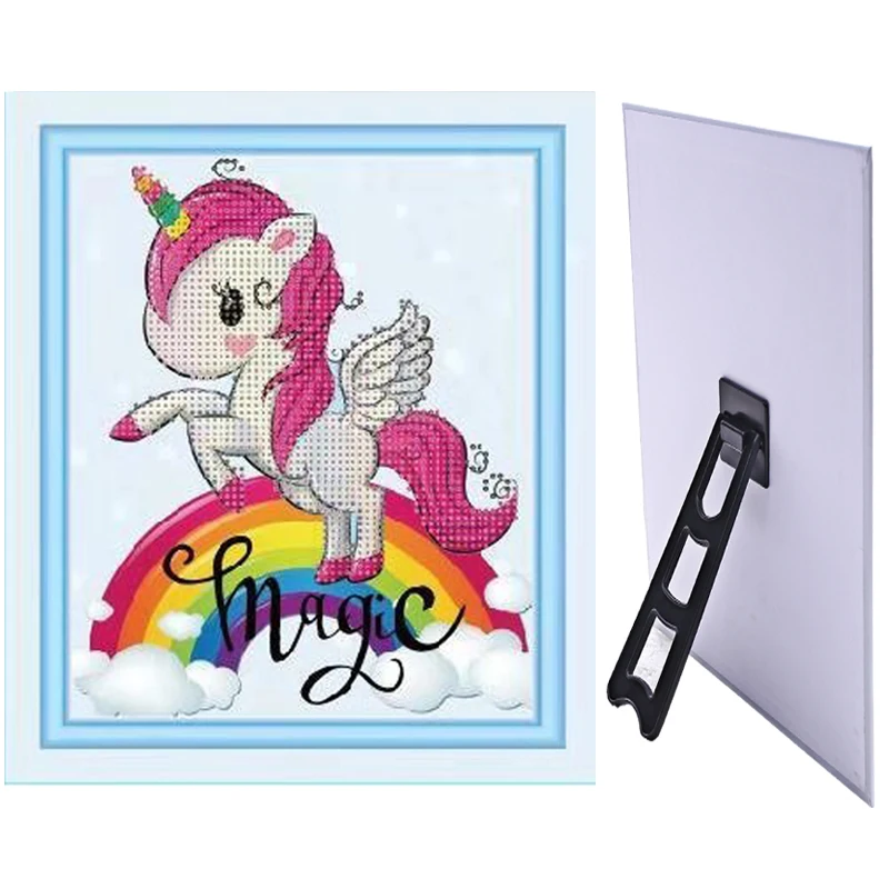 

Diamond Embroidery Cross Stitch Drill Unicorn Owl DIY 5D Diamond Painting Embroidery Cartoon Painting With Frame Acrylic Kids