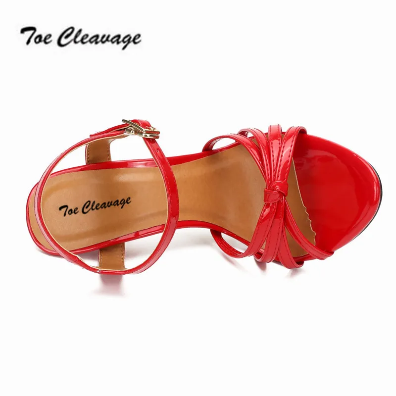 Mujer Stilettos Sandals Summer Ankle Strap Woman Shoes 14cm Thin Sandalias De Tacon Zapatos Novia Boda Frau Pumps Plus:37-47 48