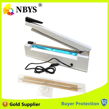 

Manual Impulse Sealer Heat Plastic Bag Sealer With Date Mold Sealing Machine Metal Case 8mm Wide Seal Width Free Shipping