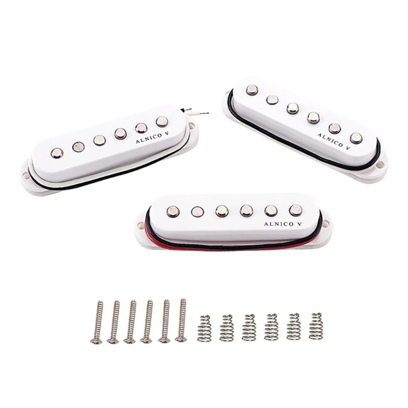 Pickup Mini Pickups Guitar Neck/Middle/Bridge Cream Strat Squier Electric Set White Color | Спорт и развлечения