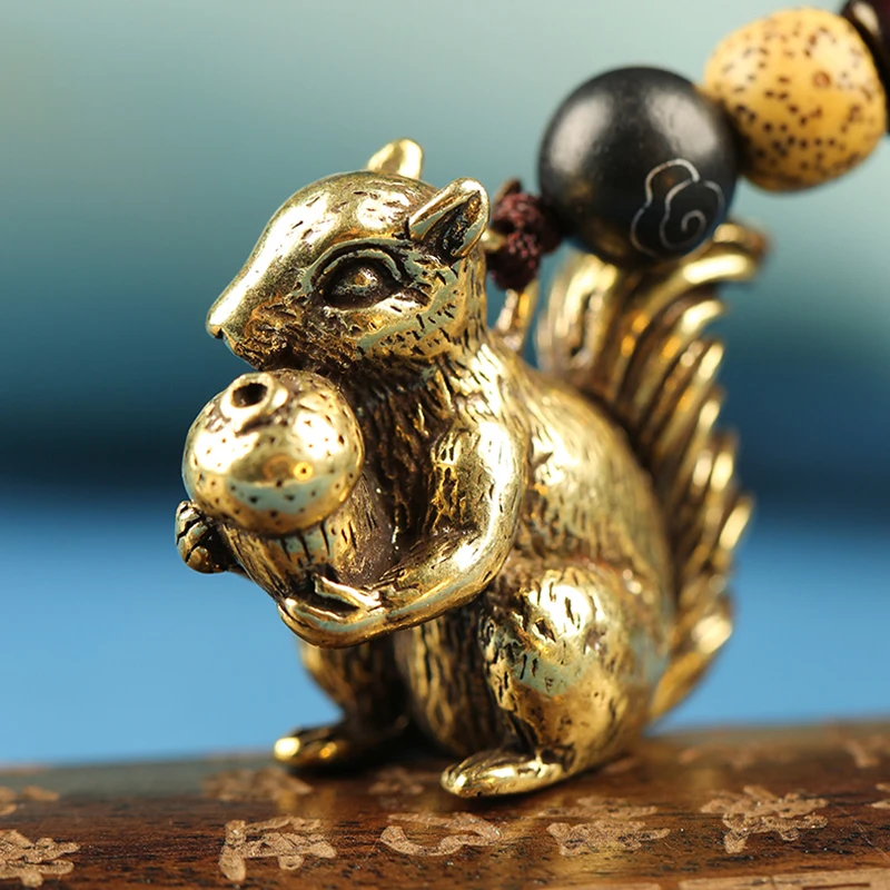 Cute Squirrel Nut Keychain Pendant  (4)