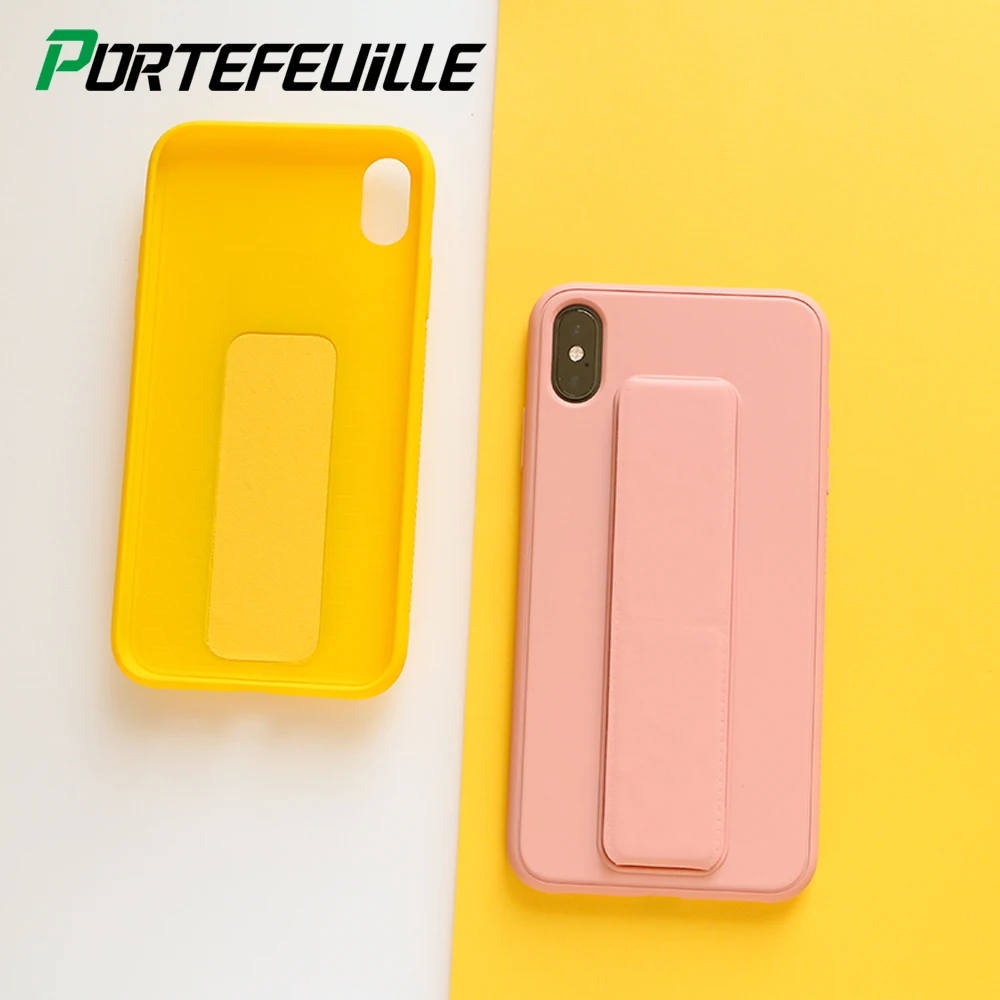 Силиконовый ремешок для Iphone 11 Pro Xs Max Xr X Чехол Ультра тонкий мягкий магнитный стенд для Iphone 6 6S 7 8 Plus противоударный матовый чехол