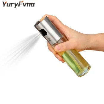 

YuryFvna 100ml Glass Olive Oil Sprayer Oil Spray Empty Bottle Vinegar Bottle Oil Dispenser for Cooking Salad BBQ Kitchen Baking