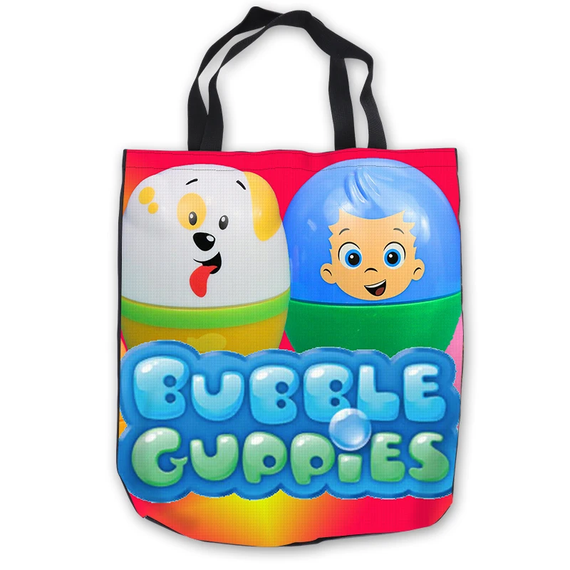 

Custom Canvas Bubble Guppies Tote Shoulder Shopping Bag Casual Beach HandBag Daily Use Foldable Canvas #180713-1-23