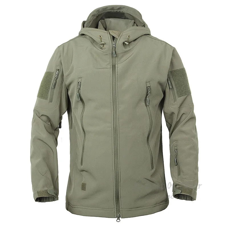 Mens Jackets and Coats 2020 New Round Neck Men's Camouflage Fleece Men's Jacket Loose Sport Men's Hooded Jacket