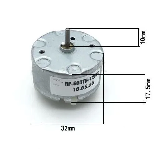 2 Клеммы Миниатюрный мотор-500-12560 3 В-12 В