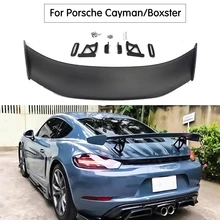 ABS черный праймер автомобиля заднее крыло багажник спойлер для 13-18 Porsche Cayman 997 998 981 911 Boxster 718 GT4 2013