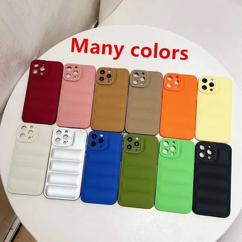 TMWBBT Luxury Fashion Down Jacket Phone Case For iPhone 11 13 12 Pro Max X XS XR 7 8 Plus SE 2020 Soft Silicone Cover Big wave | Мобильные