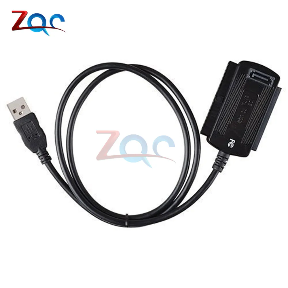 ezqnirk 1 PZ SATA Pata IDE Drive a USB 2.0 Adattatore convertitore Cavo per disco rigido Disk HDD 2.5 3.5 con adattatore di alimentazione CA esterno,5 IN 1 EU PLUG