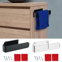 Hand Towel Holder Contemporary Style Acrylic Hand Towel Rack Hand Towel Ring For Bathroom Kitchen Self Adhesive Or Wall Mount