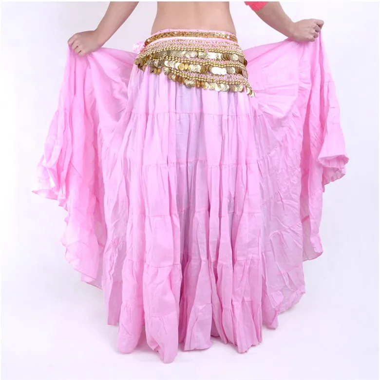 New 360 degrees Tribal Bohemian Long Skirt Swing Gypsy Skirts Women Belly Dance Ballroom Costume Full Circle Dress 11 colors