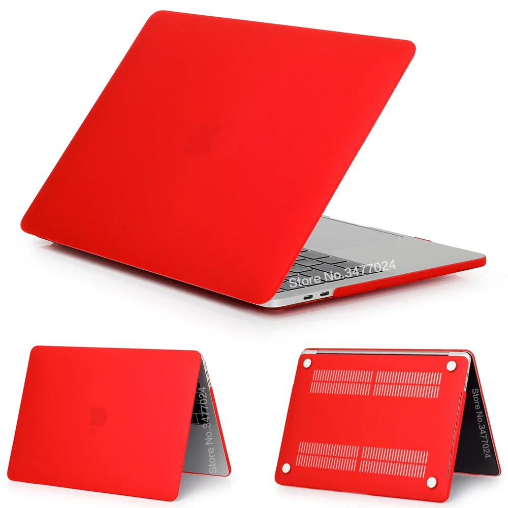 Red-Matte Матовый или прозрачный чехол для ноутбука Macbook Pro retina Air 11 12 13 15, для mac Air 13 A1466 A1932, чехол pro 13,3 15 - Цвет: Red-Matte