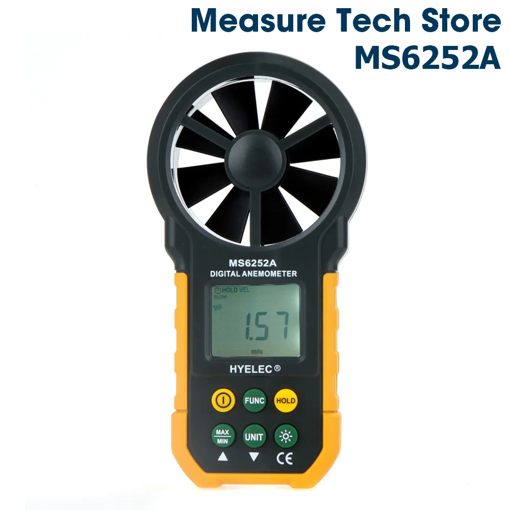 

MS6252A Wind Speed Test Meter Multi-function Digital Anemometer Tachometer/Air Volume Null