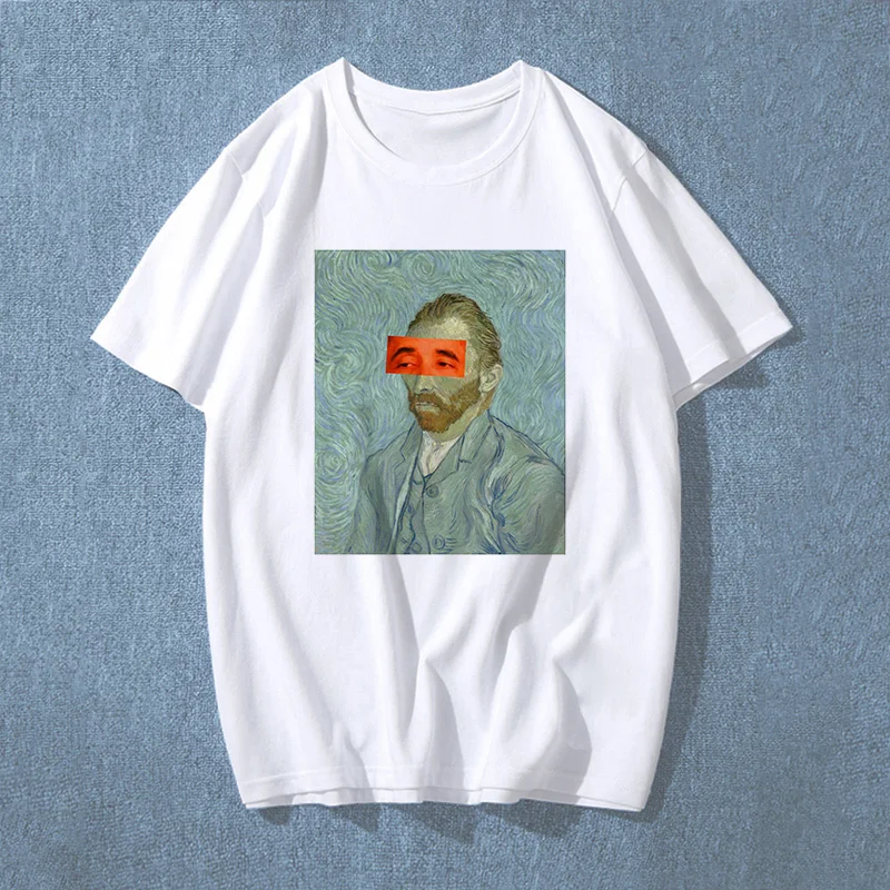 

Vincent Van Gogh New Fashion T Shirt Woman Spring Summer Print T-shirt Short Sleeve O-Neck Spandex Slim Fit Soft Tshirt Tops