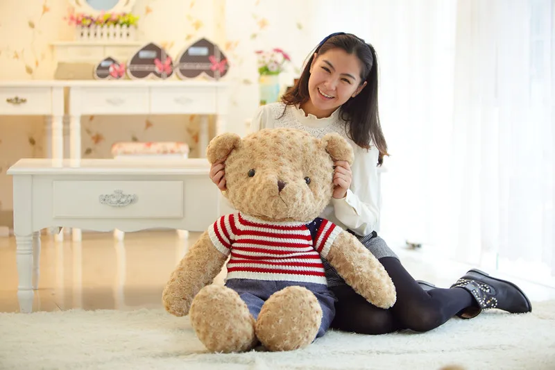 

Sweater Teddy Bear Doll Couples Cowboy Bear Doll Stuffed Toy Women's Birthday Gift