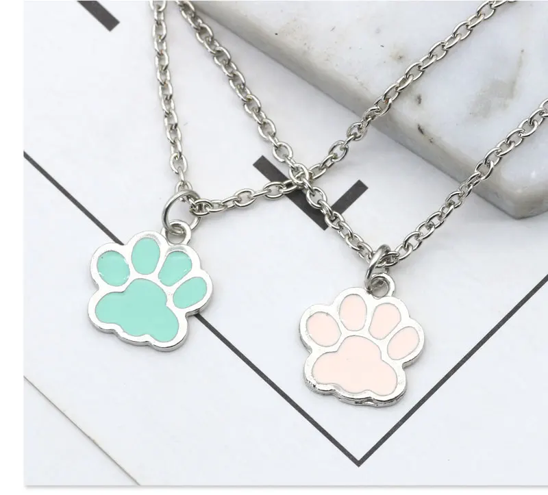 Fashion Dog Paw Cat Footprint Necklace for Women - PeticaDeals