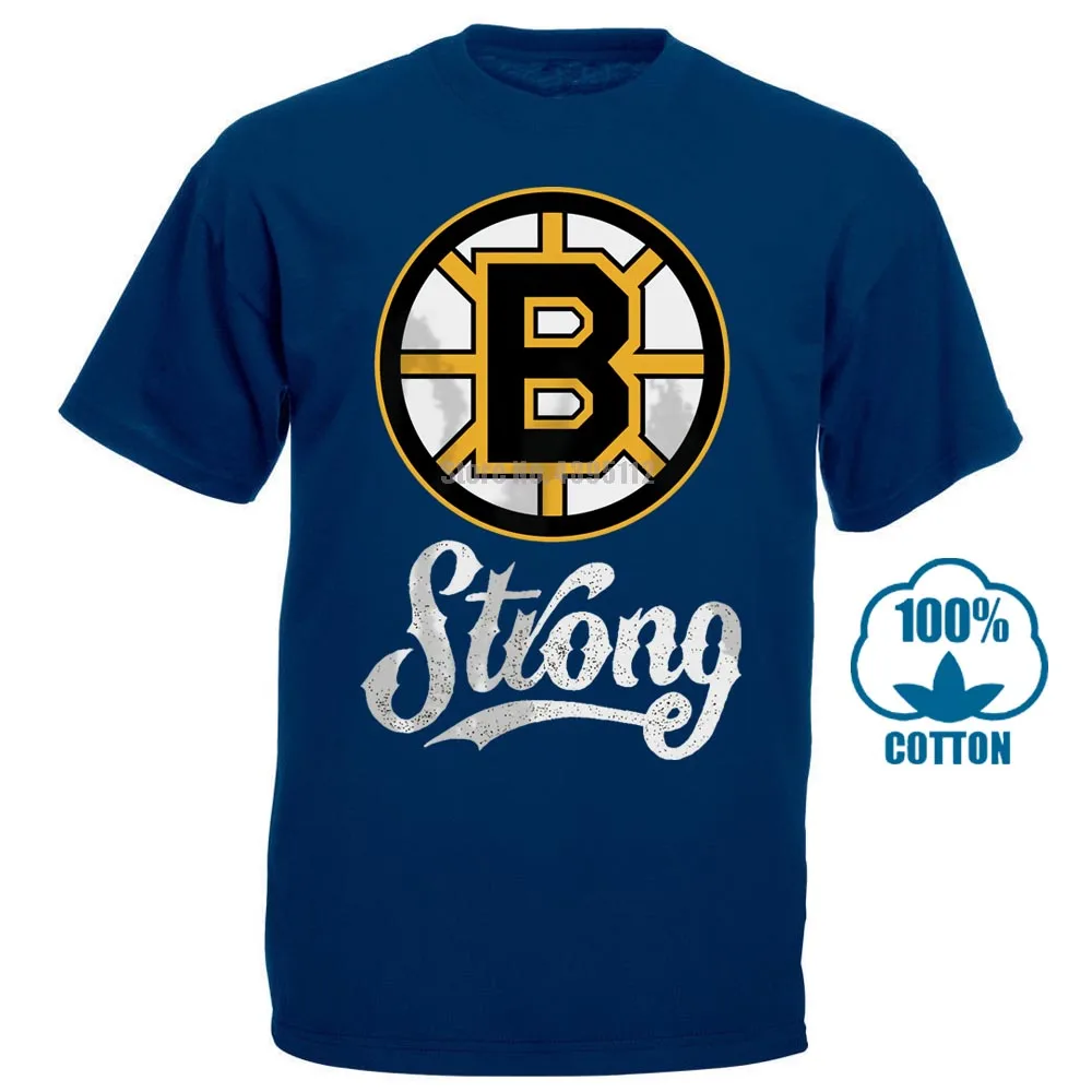 Тёмно-синий Новая Черная футболка Boston B Strong Marathoner Tribute Hockeyer Bruins Размеры S 3Xl 011454 - Цвет: Тёмно-синий