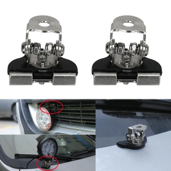 

Pair Mounting Bracket Piller Hood Stainless Steel LED Light Bar Clamp Piller Holder for SUV Truck Sedan Hatchback