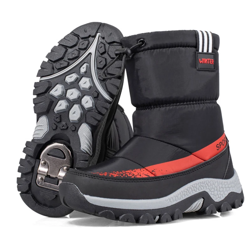 Gevoerde pluche sneeuwlaarzen waterdicht antislip winter schoenen