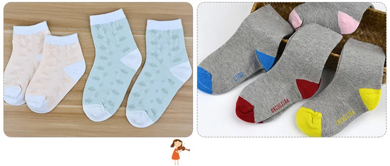 CHILDREN'S Socks Combed Cotton Kids Cotton Socks Cartoon Children Tube Socks Sweat Absorbing Primary School STUDENT'S Athletic S