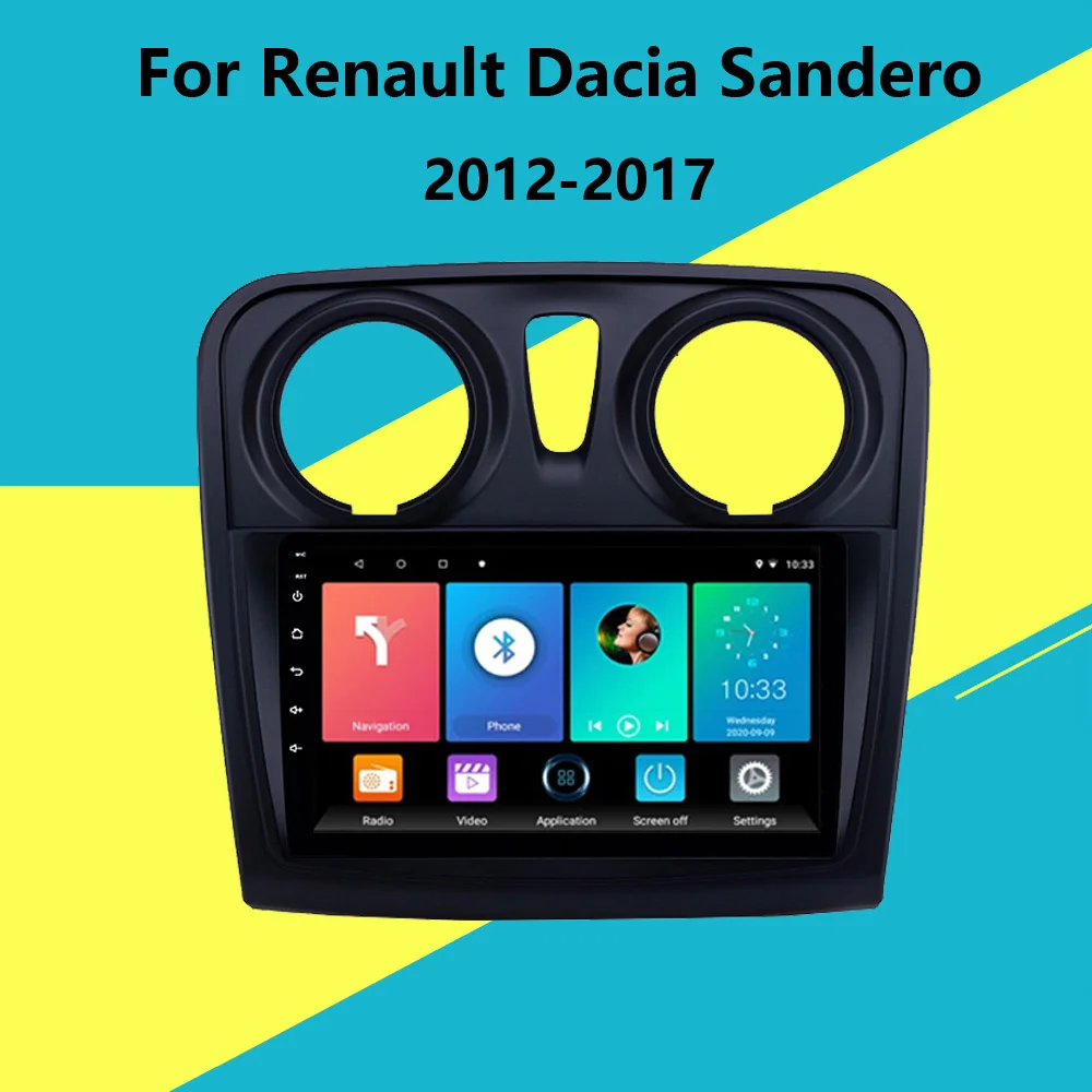 Для Renault Dacia Sandero 2012-2017 двойной Din 9 дюймов Автомобильный мультимедийный плеер Android