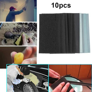 

10pcs Car Wet Dry Sandpaper Abrasive Sand Paper High Quality 9*3.6inch Auto Paint Polish Tool 800-5000 Grit Sandpapers