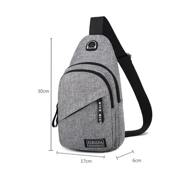 

Unisex Concise Casual Waist Pack Personality All-match Shoulder Bag Solid Color Earphone Jack Large Capacity Shoulder Bag