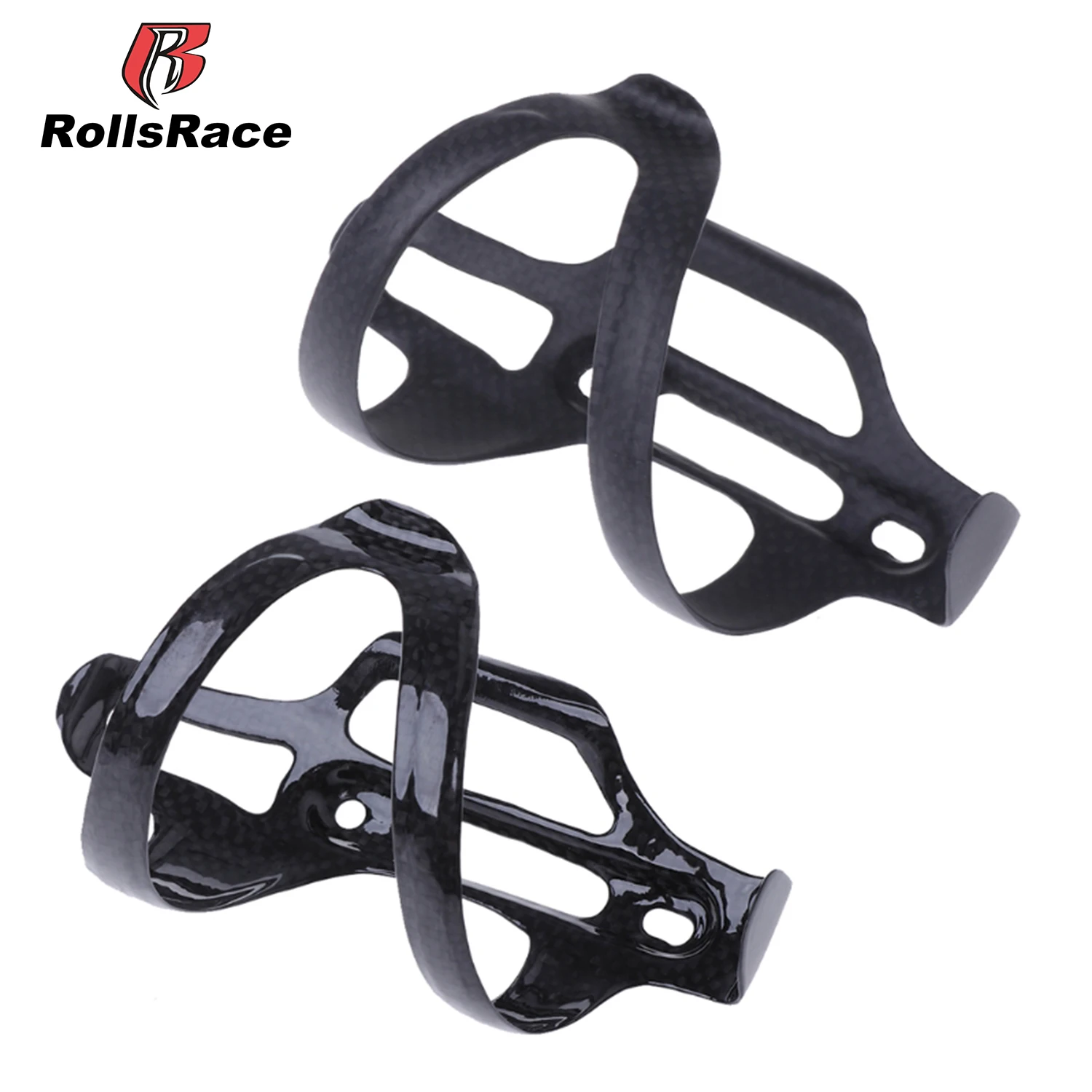 Rollsracing полный углеродного волокна велосипед держатель бутылки воды Регулируемая сторона Открыть клетка комплект L15