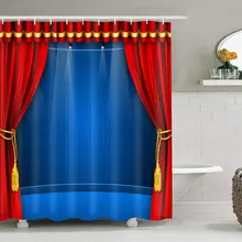 

Theatre Shower Curtain Show Stage Curtains Opening Classic Waterproof Polyester Shower Curtain Bathroom Decor with Hooks,
